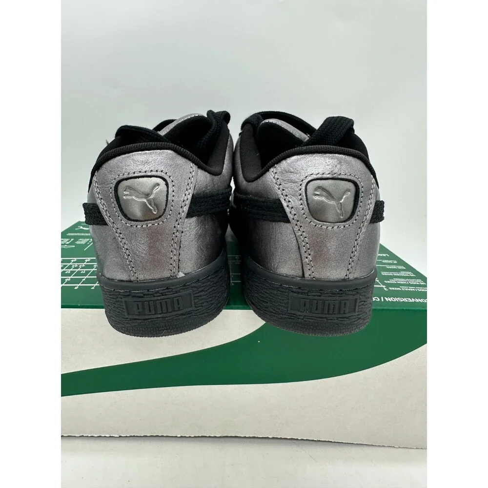 Puma Suede XL Galactic Men's Size 9 Silver Black Athletic Shoes 401920 01